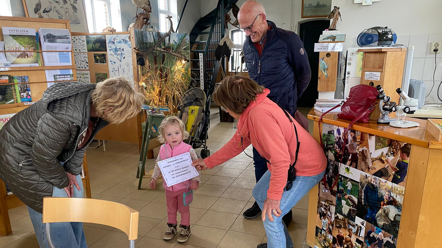 Natuurmuseum Het Dijkmagazijn ontvangt 90.000ste bezoeker!