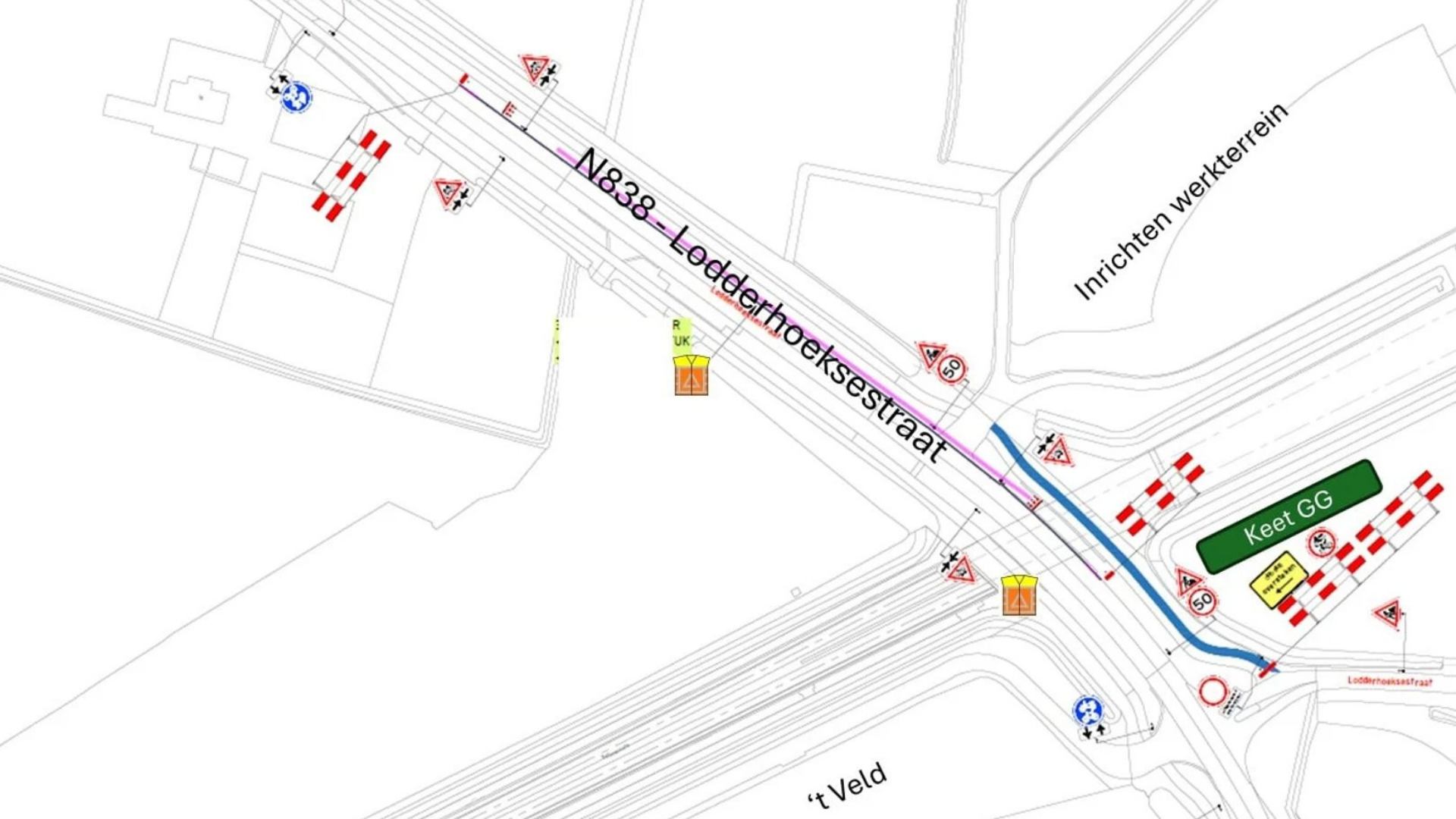 Tijdelijke omleiding voor fietsers in Angeren verlengd